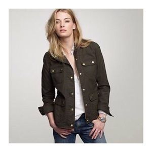 J Crew Relaxed Boyfriend Field Jacket M canvas